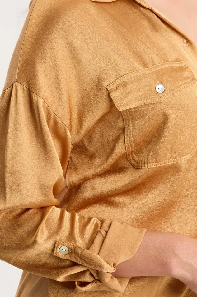 Clothing ShirtsBlouses XCVI Ludolf ButtonUp Warm Butterscotch