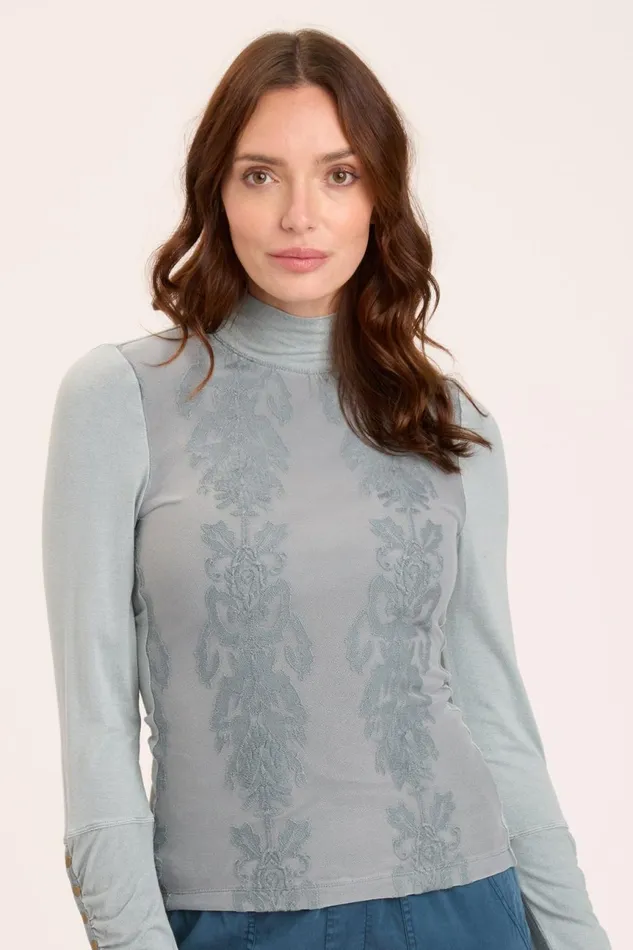 Clothing ShirtsBlouses XCVI Monroe Turtleneck Dew Drop Pigment