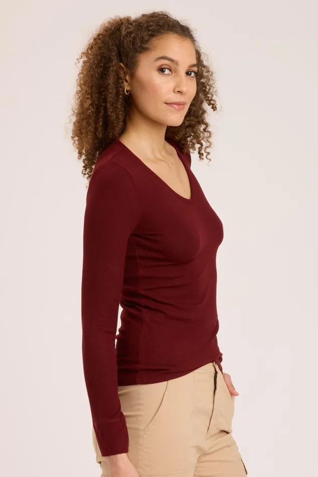 Clothing ShirtsBlouses XCVI Nadira VNeck Port Pigment
