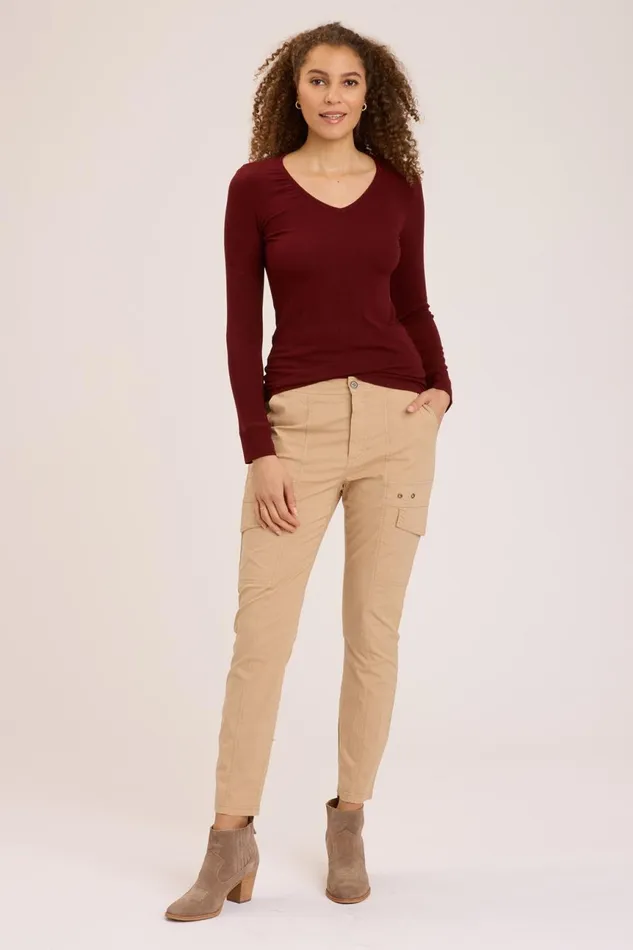 Clothing ShirtsBlouses XCVI Nadira VNeck Port Pigment