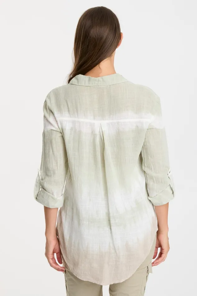 Clothing ShirtsBlouses XCVI Porter Blouse Caravel Wash Meadow