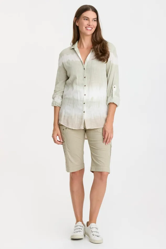 Clothing ShirtsBlouses XCVI Porter Blouse Caravel Wash Meadow