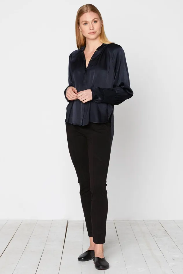 Clothing ShirtsBlouses XCVI Thomasin Blouse Anchor Navy