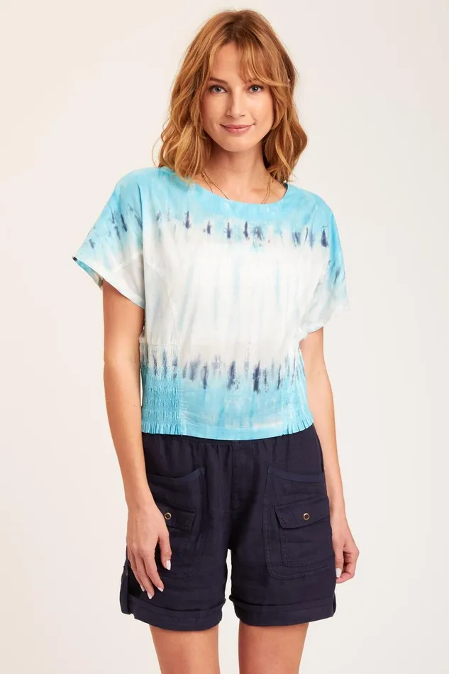Clothing ShirtsBlouses XCVI Vivi Top Voltaic Wash Icicle
