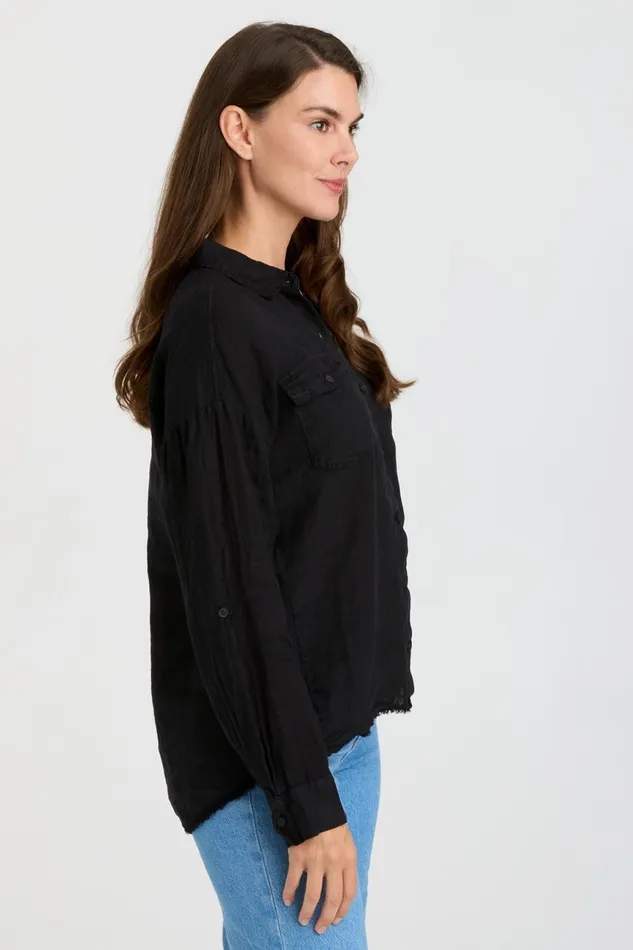 Clothing ShirtsBlouses XCVI Whitson ButtonUp Black