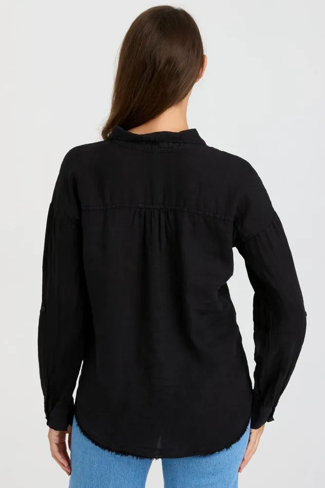 Clothing ShirtsBlouses XCVI Whitson ButtonUp Black