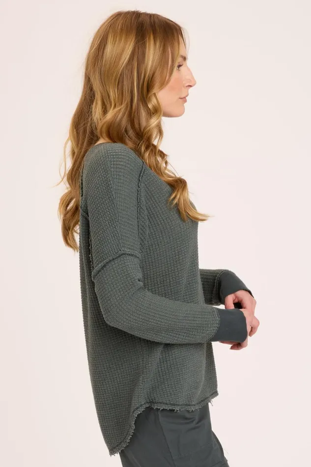 Clothing Sweatshirts XCVI Bullock VNeck Pullover Hawthorn Leaf