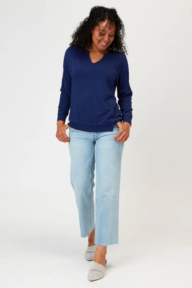Clothing Sweatshirts XCVI Hotah Pullover Hague Blue