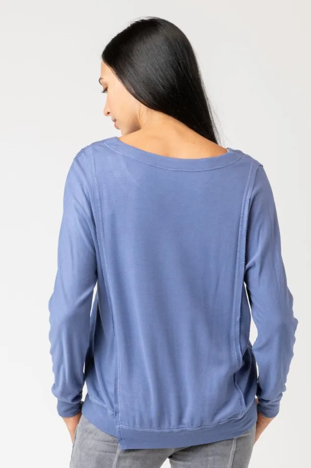 Clothing Sweatshirts XCVI Hotah Pullover Light Cornflower