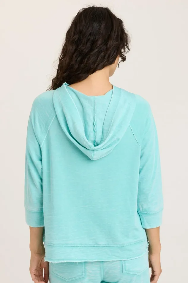 Clothing Sweatshirts XCVI Shula Hoodie Undine Burnout