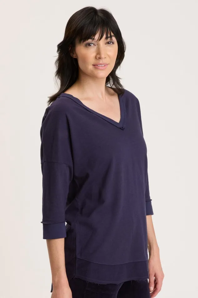 Clothing Sweatshirts XCVI Terry Fira Pullover Navy