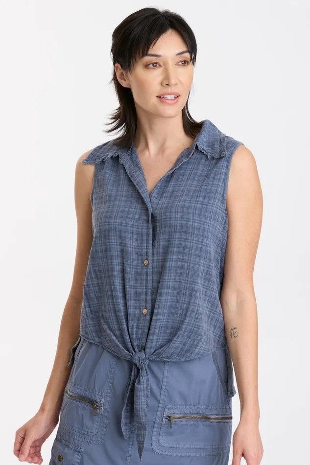 Clothing Tanks XCVI Fleming Tie Tank Hypnotic Pigment