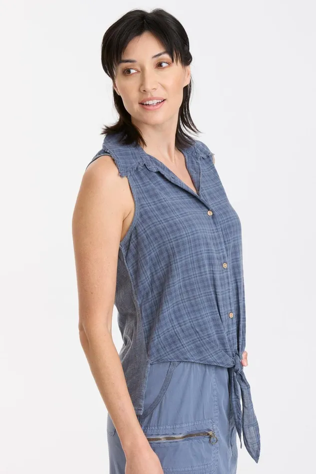 Clothing Tanks XCVI Fleming Tie Tank Hypnotic Pigment