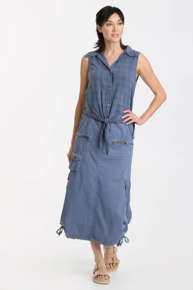 Clothing Tanks XCVI Fleming Tie Tank Hypnotic Pigment