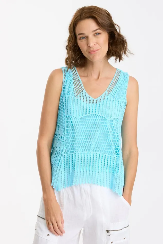 Clothing Tanks XCVI Larina Tank Mermaid Tail Pigment