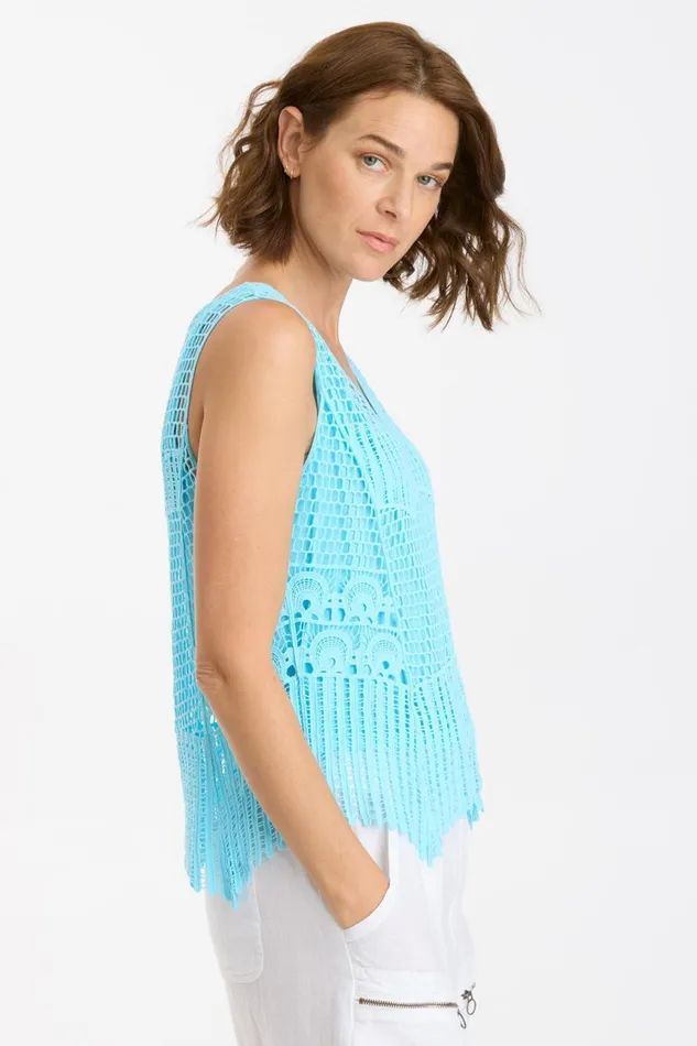 Clothing Tanks XCVI Larina Tank Mermaid Tail Pigment