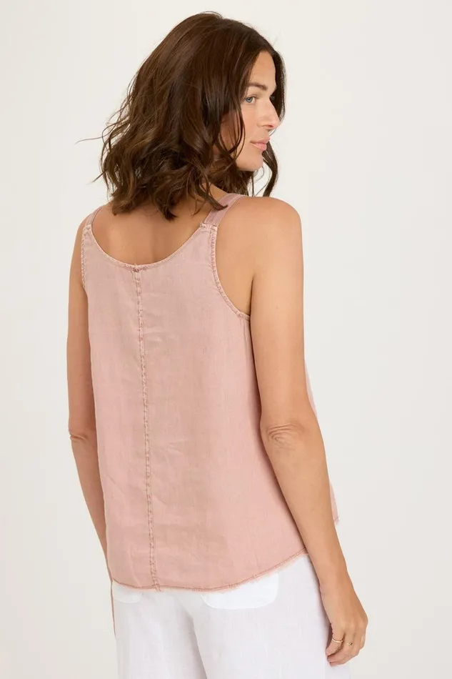 Clothing Tanks XCVI Shawnie Tank Hydrangea Pigment