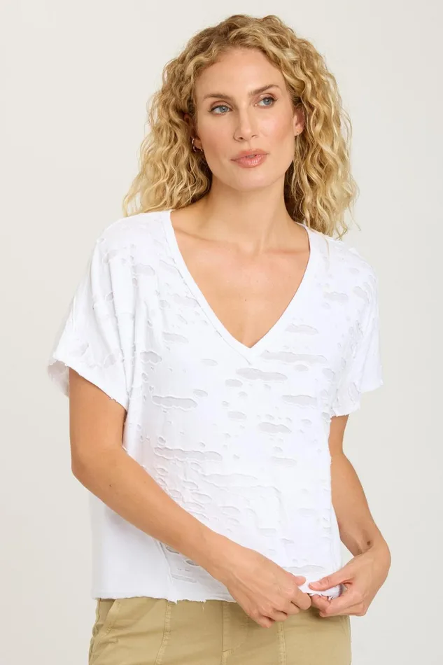 Clothing Tees XCVI Langston Top White