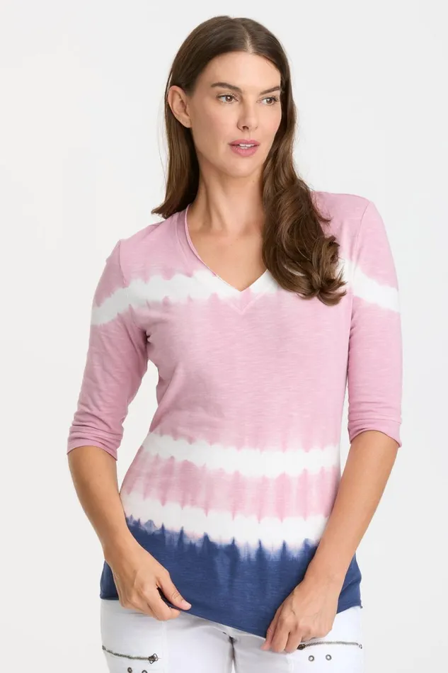 Clothing Tees XCVI Tina Top Caravel Wash Serene