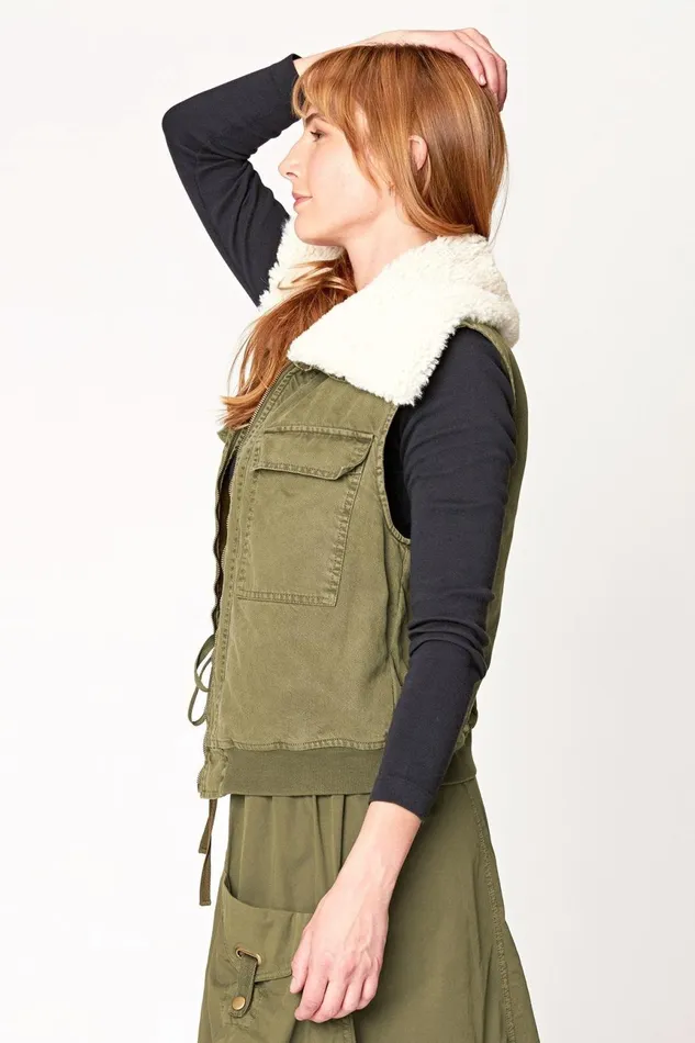 Clothing Vests XCVI Pinnacles Reversible Vest Trellis