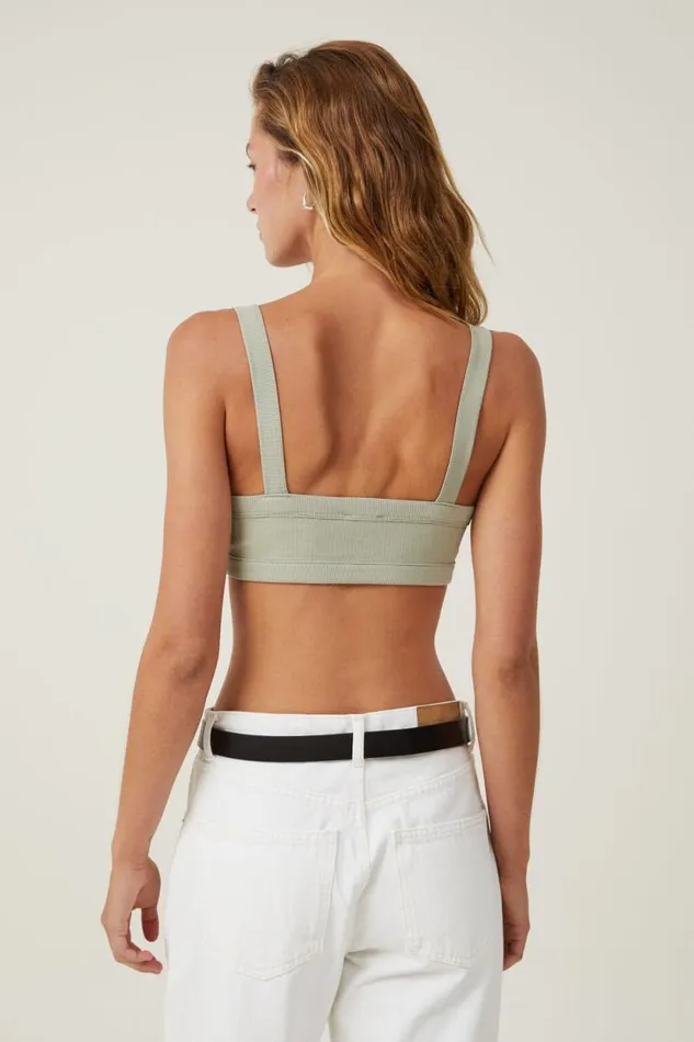 Cory Micro Crop Tank Desert Sage Women Cotton On Tops