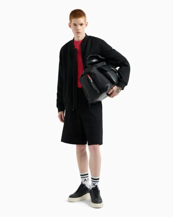 Cotton Twill Bermuda Shorts Black Men Armani Trousers And Shorts Cotton Twill Bermuda Shorts Black Men Armani Trousers And Shorts