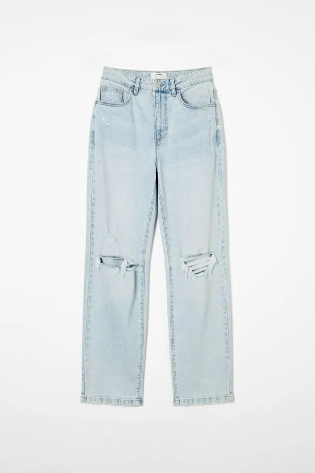 Curvy Stretch Straight Jean Crystal Blue Rip Women Cotton On Pants Curvy Stretch Straight Jean Crystal Blue Rip Women Cotton On Pants