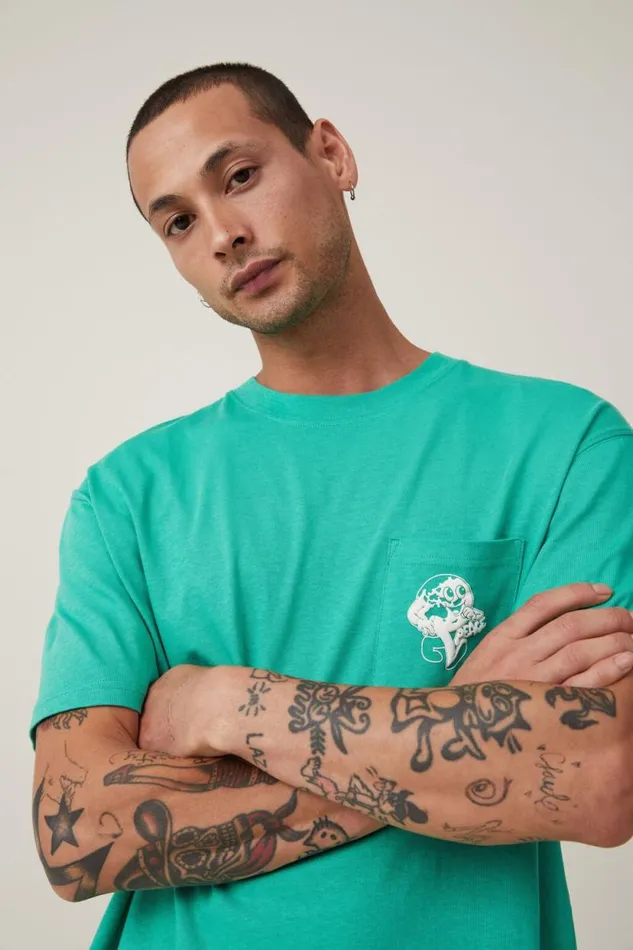Dabsmyla Loose Fit TShirt Lcn Dab Jade Cream World Peace Men Cotton On Tees and Tanks