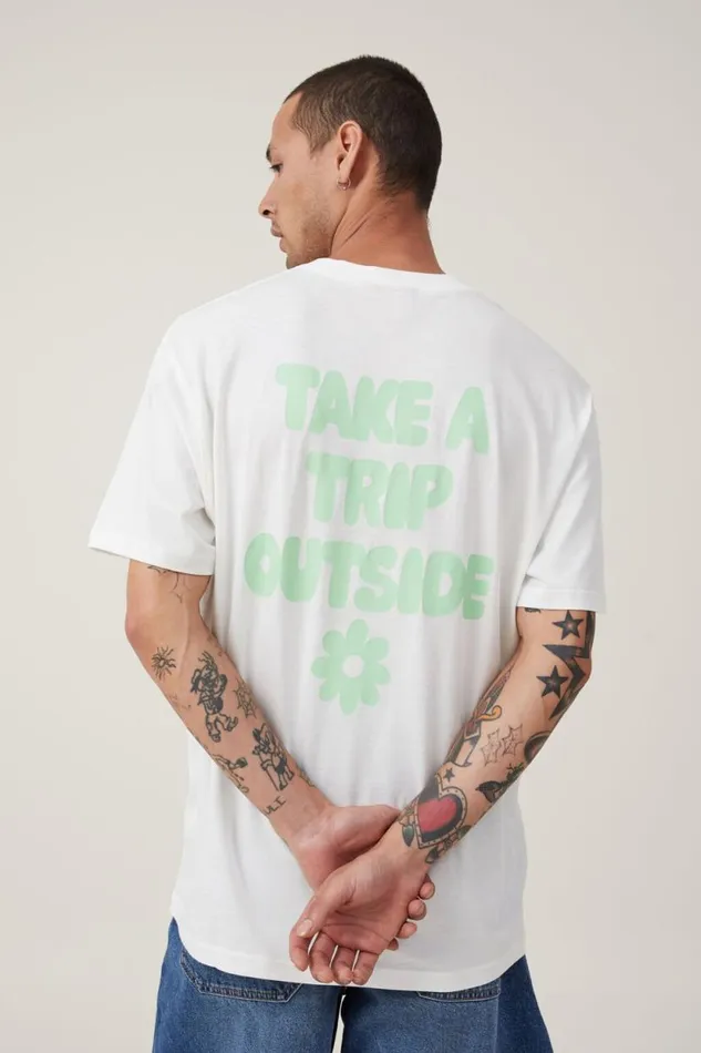 Dabsmyla Loose Fit TShirt Lcn Dab Vintage White World Peace Men Cotton On Tees and Tanks Dabsmyla Loose Fit TShirt Lcn Dab Vintage White World Peace Men Cotton On Tees and Tanks