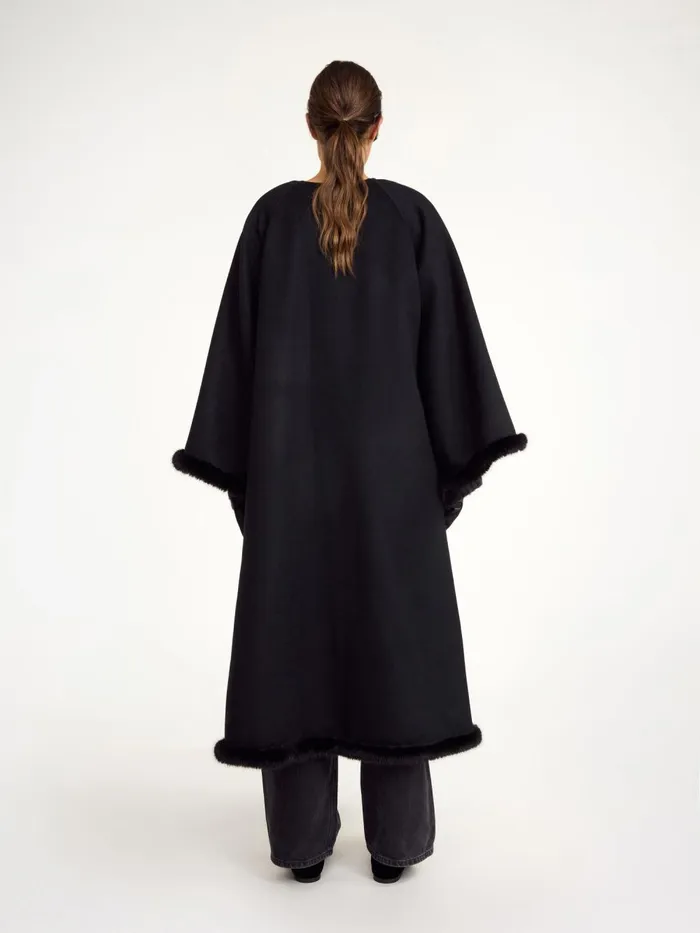 Dalimas Wool Coat Black Women By Malene Birger Coats and Jackets