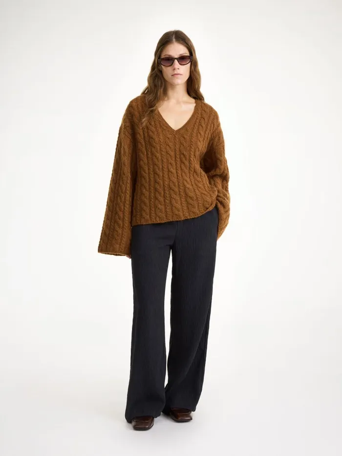 Darja WideLeg Trousers Black Women By Malene Birger Trousers
