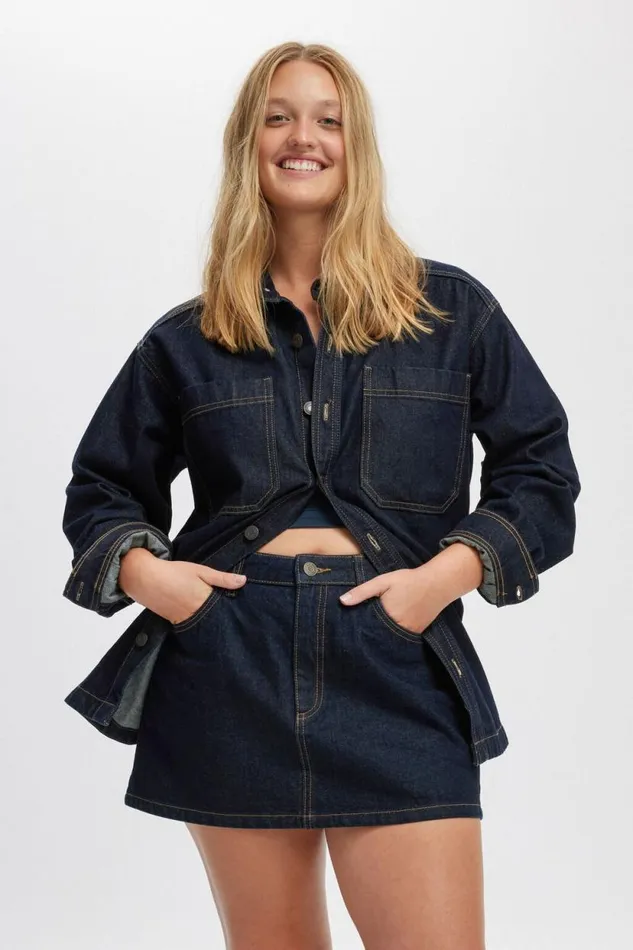 Denim Mini Skirt Indigo Women Cotton On Shorts