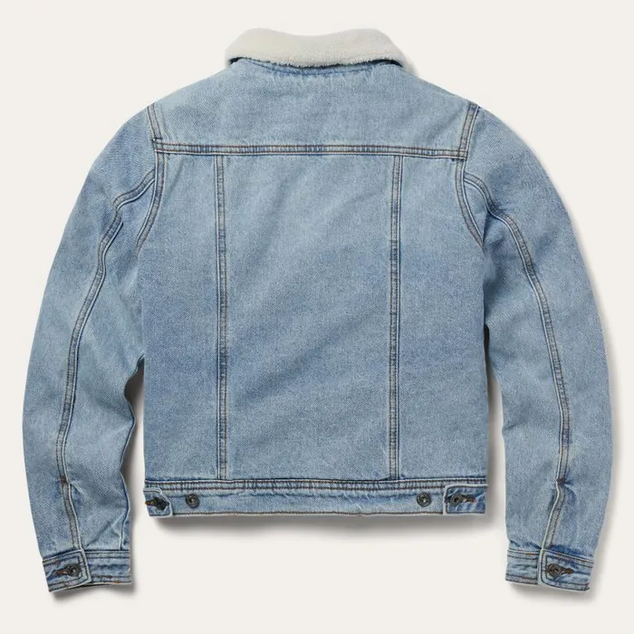 Denim Sherpa Lined Jacket Blue Women Stetson Jackets