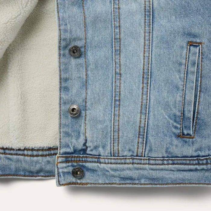 Denim Sherpa Lined Jacket Blue Women Stetson Jackets