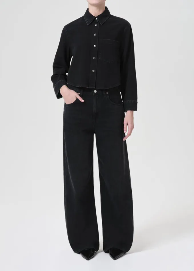 Denim Women Agolde Low Curve Jean In Black Tar Denim Women Agolde Low Curve Jean In Black Tar