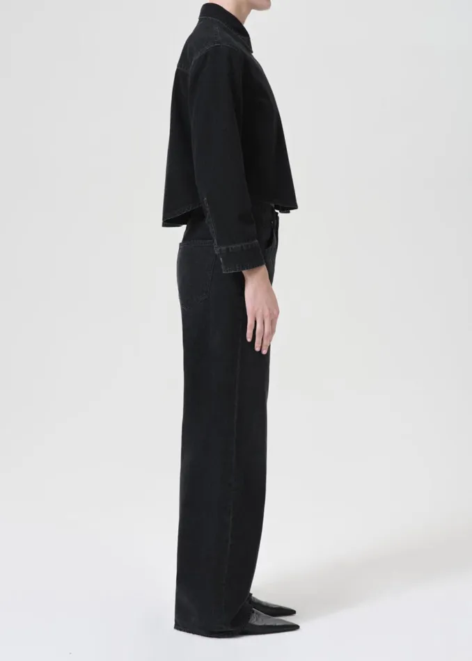 Denim Women Agolde Low Curve Jean In Black Tar Denim Women Agolde Low Curve Jean In Black Tar