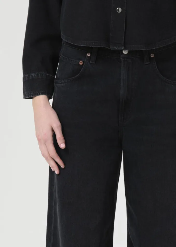Denim Women Agolde Low Curve Jean In Black Tar Denim Women Agolde Low Curve Jean In Black Tar