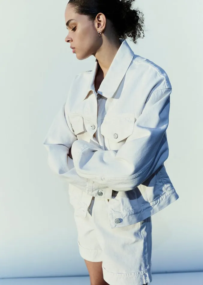 Denim Women Agolde Martika Jacket In Fortune Cookie