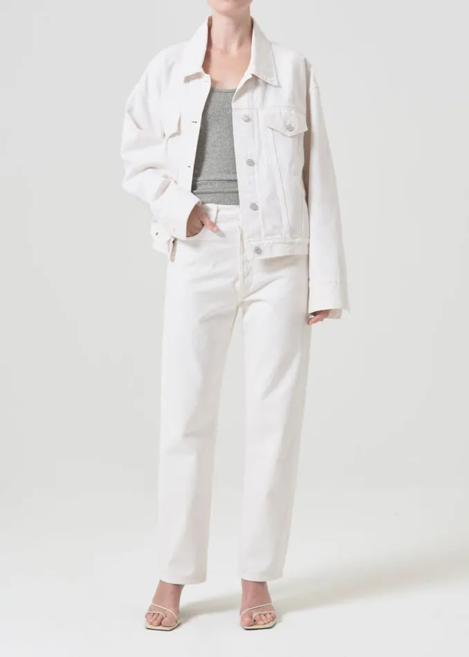Denim Women Agolde Martika Jacket In Fortune Cookie
