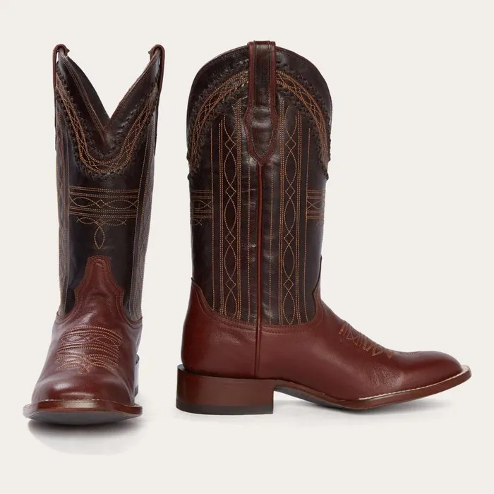 Denver Brown Goat Hand Stitched Cowboy Boot Brown Men Stetson Western