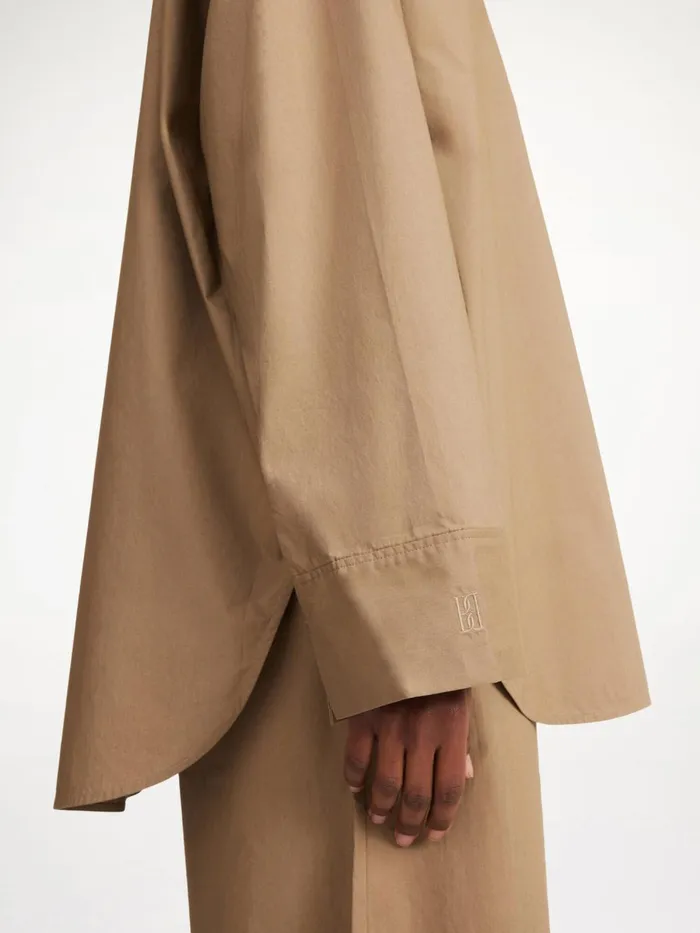 Derris Organic Cotton Shirt Shitake Women By Malene Birger Shirts