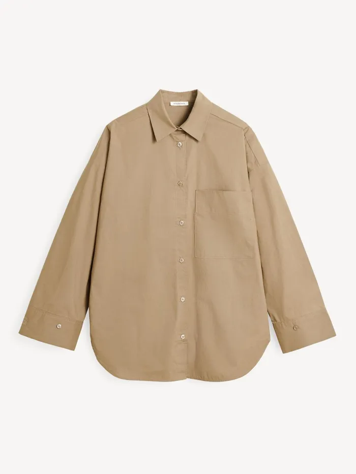Derris Organic Cotton Shirt Shitake Women By Malene Birger Shirts