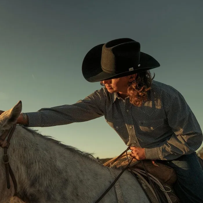 Diamond Geo Western Shirt Blue Men Stetson Western Shirts