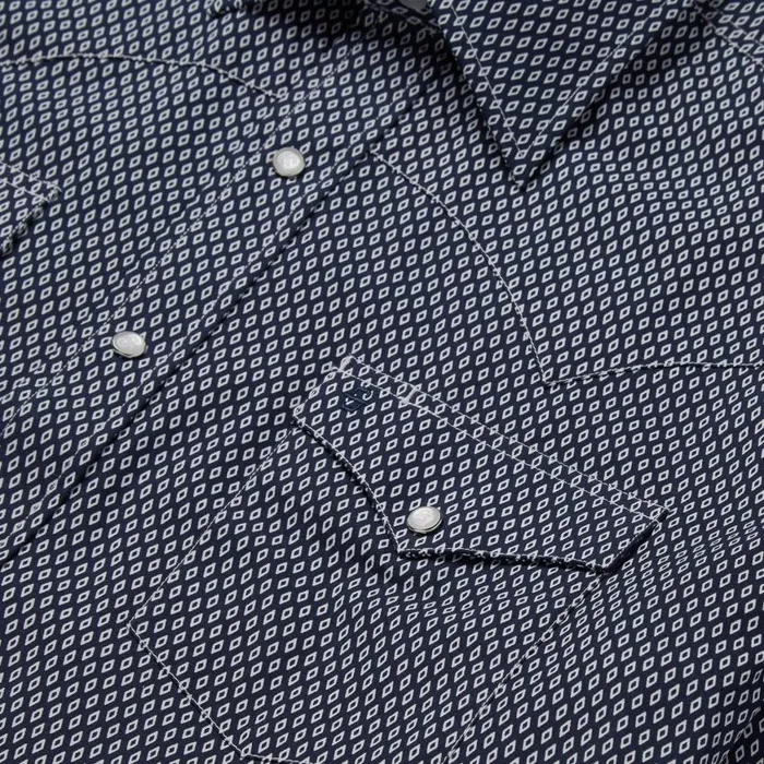 Diamond Geo Western Shirt Blue Men Stetson Western Shirts