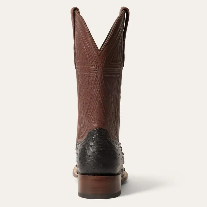 Dillon Ostrich Boots Black Men Stetson Western