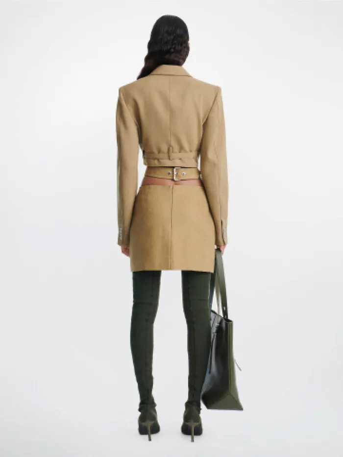 Dion Lee Core Y FRONT BUCKLE SKIRT Khaki 8211 Shop