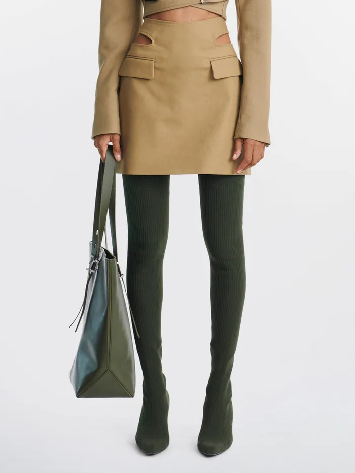 Dion Lee Core Y FRONT BUCKLE SKIRT Khaki 8211 Shop