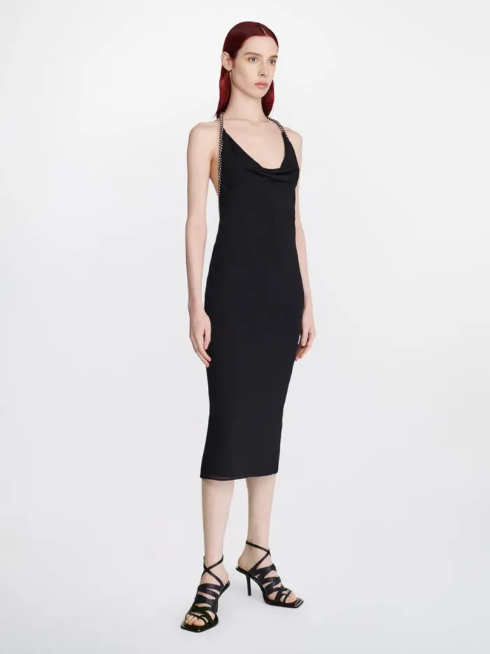 Dion Lee Dresses BARBALL ROPE SLIP HALTER DRESS Black 8211 Shop