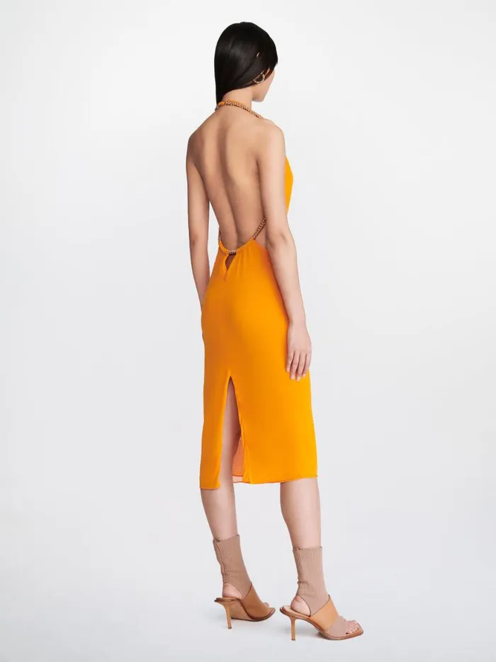 Dion Lee Dresses BARBALL ROPE SLIP HALTER DRESS Citrine 8211 Shop