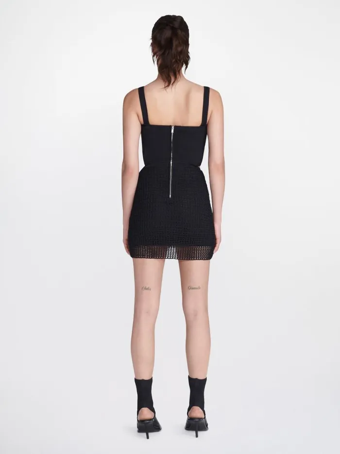 Dion Lee Dresses CROCHET SUSPEND CORSET MINI DRESS Black 8211 Shop
